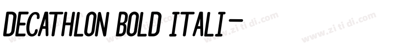 DECATHLON Bold Itali字体转换